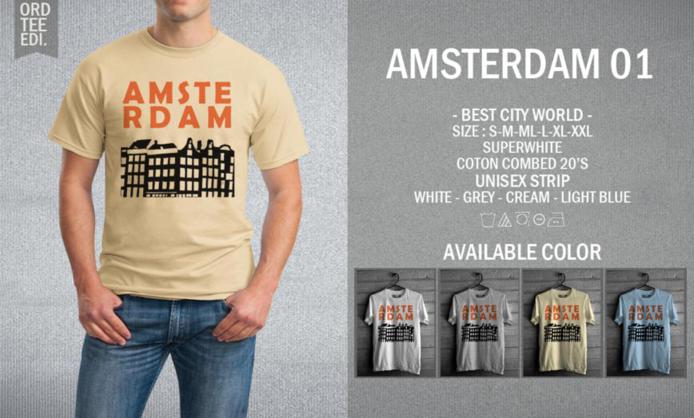 T-Shirt – Amsterdam 01 – Lovely shop